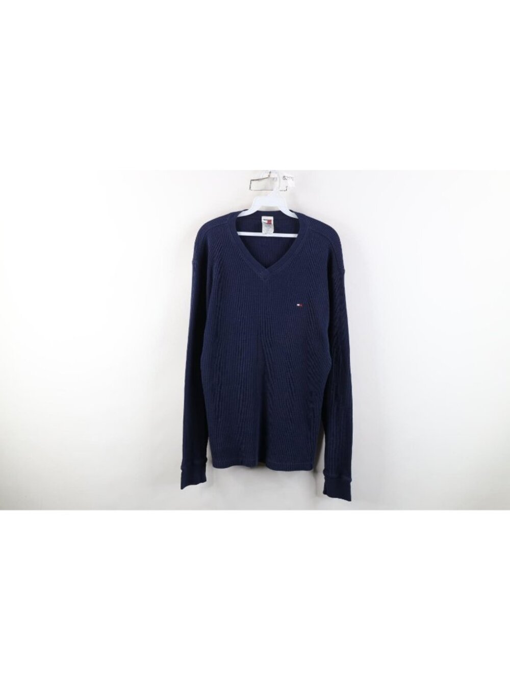 Vintage 90s Y2K Tommy Hilfiger Mens XL Thermal Waffle Knit Long Sleeve T-Shirt